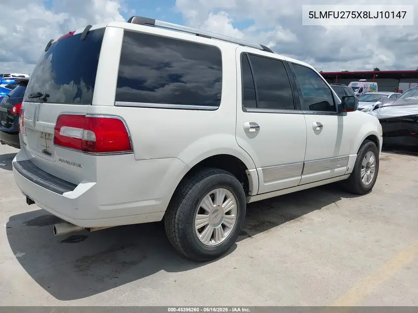 2008 Lincoln Navigator VIN: 5LMFU275X8LJ10147 Lot: 45396260
