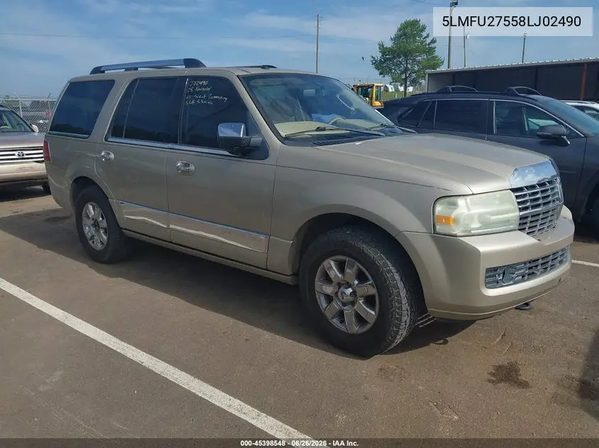 2008 Lincoln Navigator VIN: 5LMFU27558LJ02490 Lot: 45398548