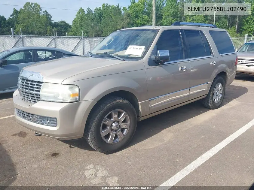 2008 Lincoln Navigator VIN: 5LMFU27558LJ02490 Lot: 45398548