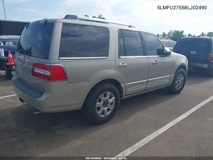 2008 Lincoln Navigator VIN: 5LMFU27558LJ02490 Lot: 45398548
