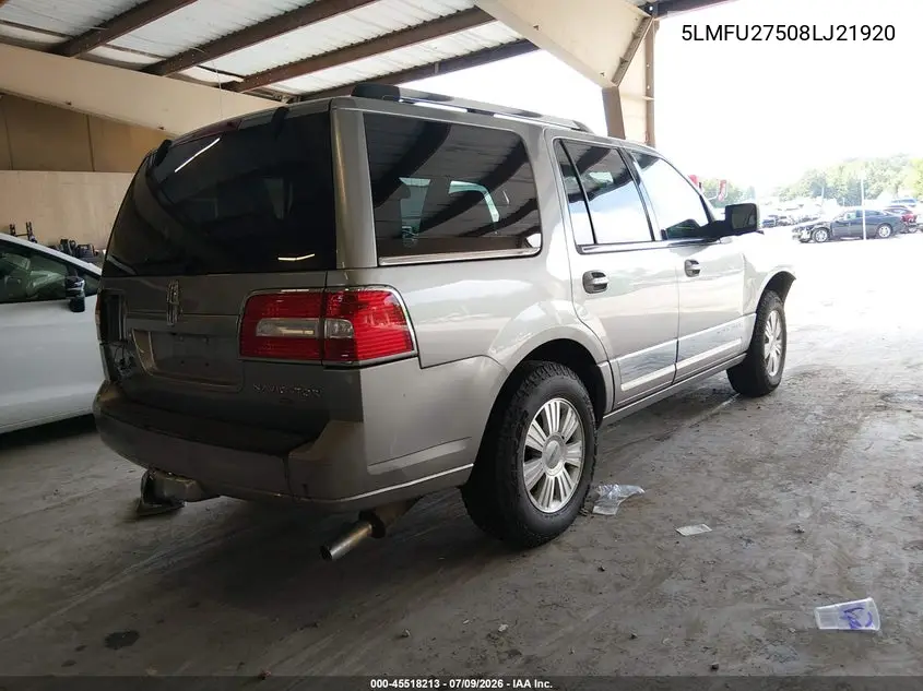 2008 Lincoln Navigator VIN: 5LMFU27508LJ21920 Lot: 45518213