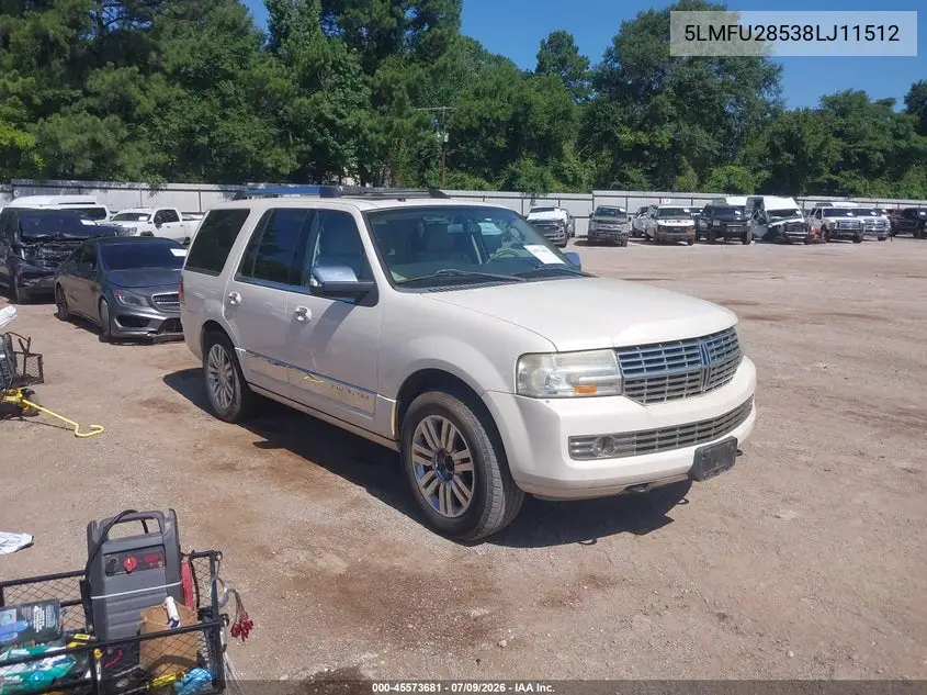 2008 Lincoln Navigator VIN: 5LMFU28538LJ11512 Lot: 45573681