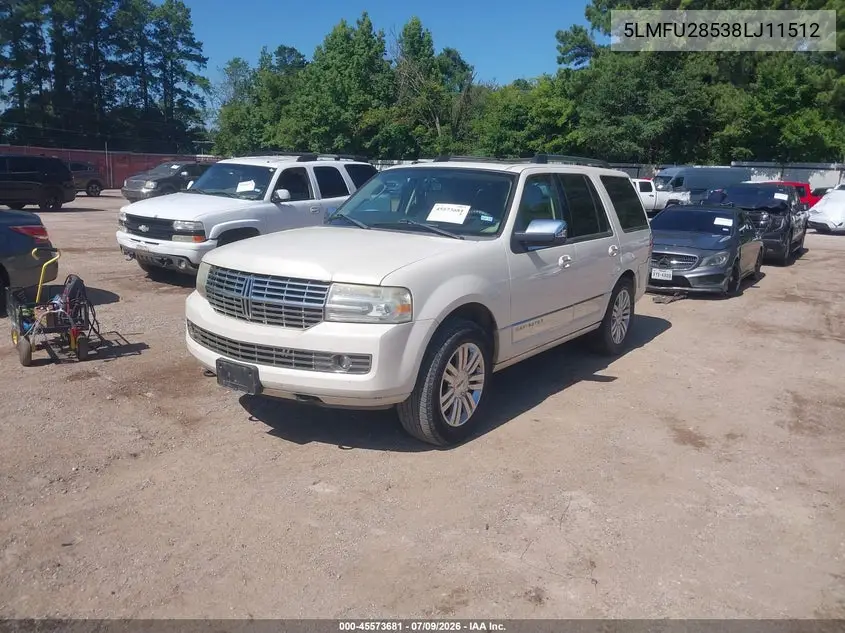 2008 Lincoln Navigator VIN: 5LMFU28538LJ11512 Lot: 45573681