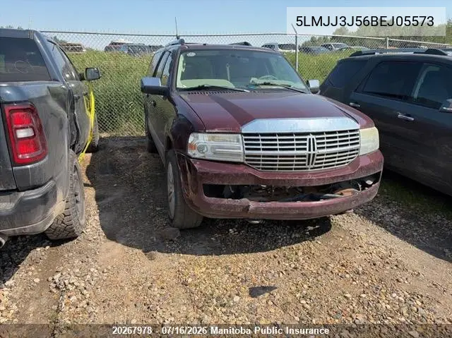 2011 Lincoln Navigator L VIN: 5LMJJ3J56BEJ05573 Lot: 20267978
