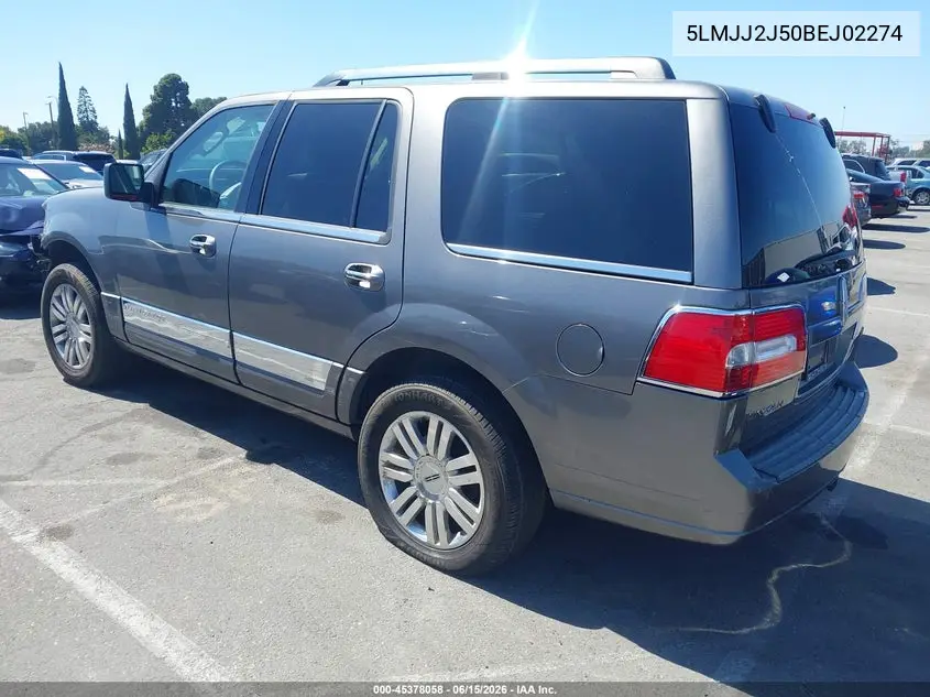 2011 Lincoln Navigator VIN: 5LMJJ2J50BEJ02274 Lot: 45378058