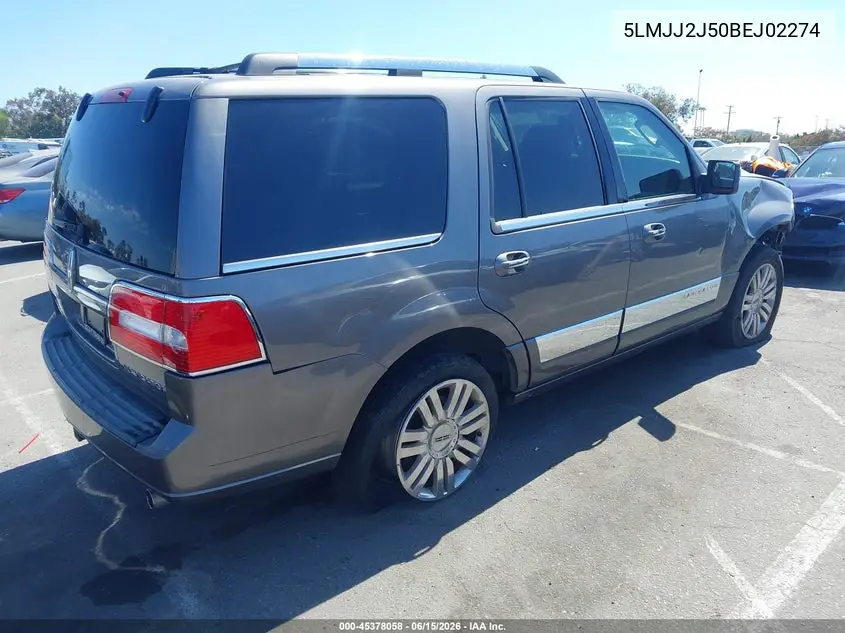 2011 Lincoln Navigator VIN: 5LMJJ2J50BEJ02274 Lot: 45378058