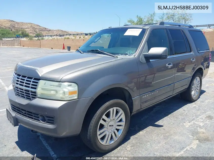 2011 Lincoln Navigator VIN: 5LMJJ2H58BEJ00309 Lot: 45422327