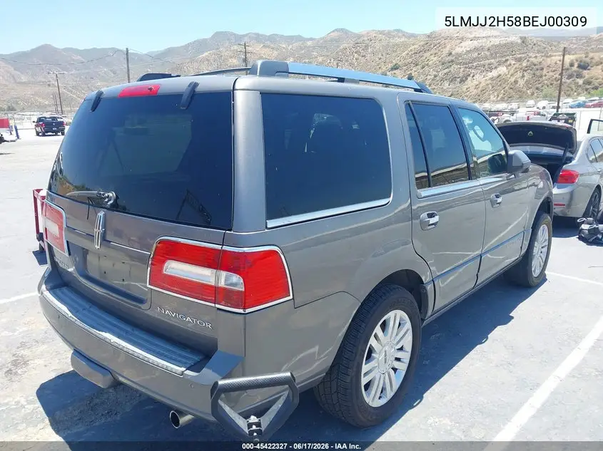 2011 Lincoln Navigator VIN: 5LMJJ2H58BEJ00309 Lot: 45422327
