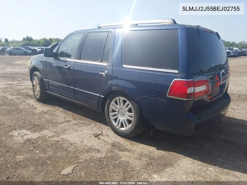 2011 Lincoln Navigator VIN: 5LMJJ2J55BEJ02755 Lot: 45513892