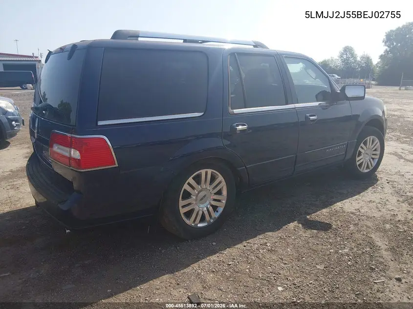 2011 Lincoln Navigator VIN: 5LMJJ2J55BEJ02755 Lot: 45513892