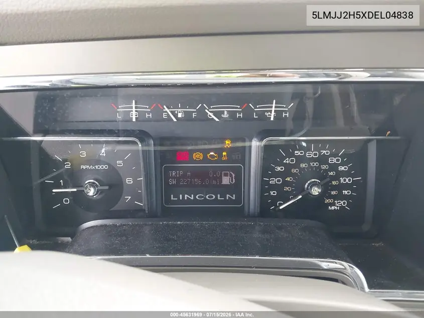 2013 Lincoln Navigator VIN: 5LMJJ2H5XDEL04838 Lot: 45631969