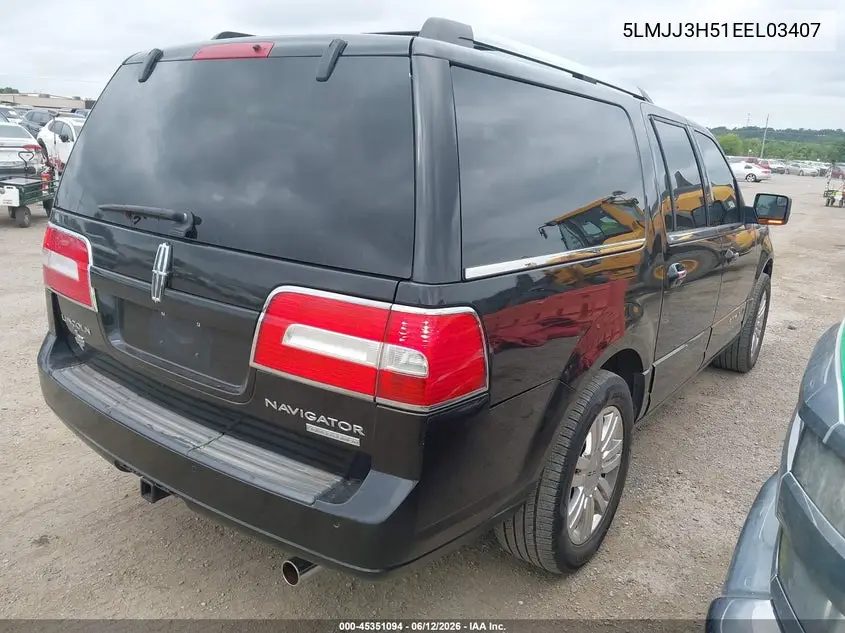 2014 Lincoln Navigator L VIN: 5LMJJ3H51EEL03407 Lot: 45351094