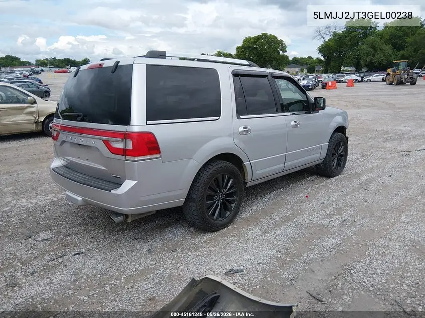 2016 Lincoln Navigator Select VIN: 5LMJJ2JT3GEL00238 Lot: 45161248