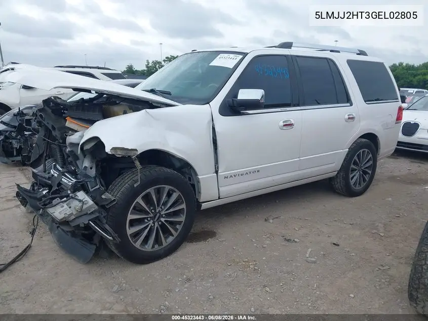 2016 Lincoln Navigator Select VIN: 5LMJJ2HT3GEL02805 Lot: 45323443
