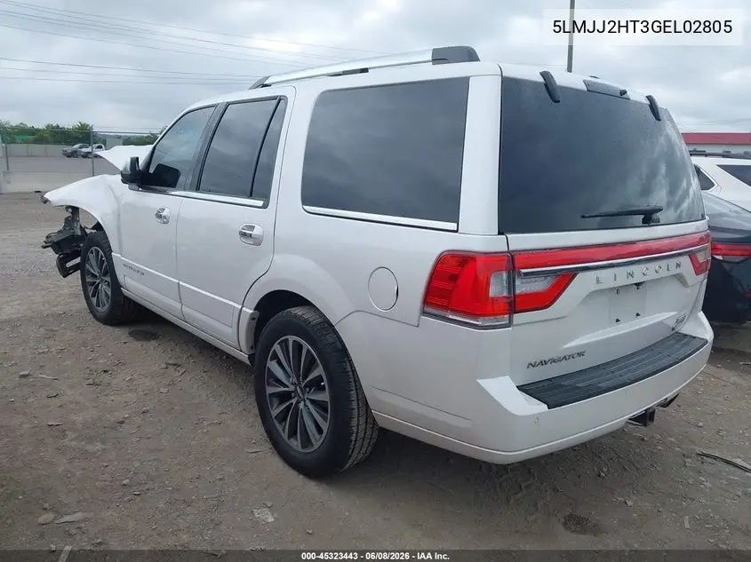2016 Lincoln Navigator Select VIN: 5LMJJ2HT3GEL02805 Lot: 45323443