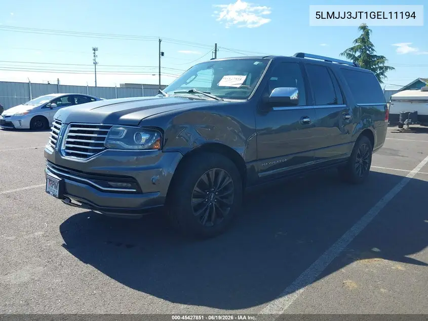 2016 Lincoln Navigator L Select VIN: 5LMJJ3JT1GEL11194 Lot: 45427851