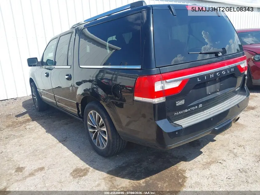 2016 Lincoln Navigator L Select VIN: 5LMJJ3HT2GEL08343 Lot: 45538896