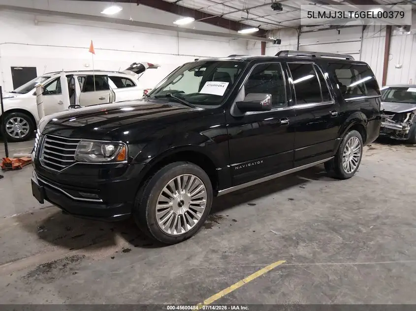 2016 Lincoln Navigator L Reserve VIN: 5LMJJ3LT6GEL00379 Lot: 45600484