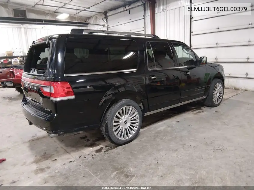 2016 Lincoln Navigator L Reserve VIN: 5LMJJ3LT6GEL00379 Lot: 45600484