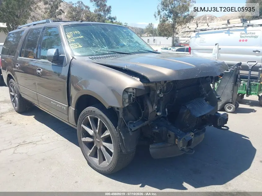 2016 Lincoln Navigator L Reserve VIN: 5LMJJ3LT2GEL05935 Lot: 45609319