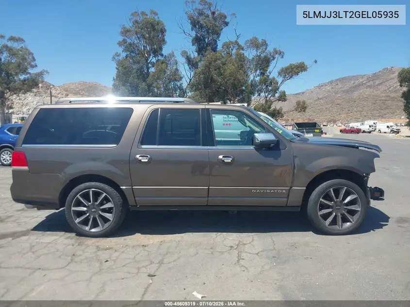 2016 Lincoln Navigator L Reserve VIN: 5LMJJ3LT2GEL05935 Lot: 45609319