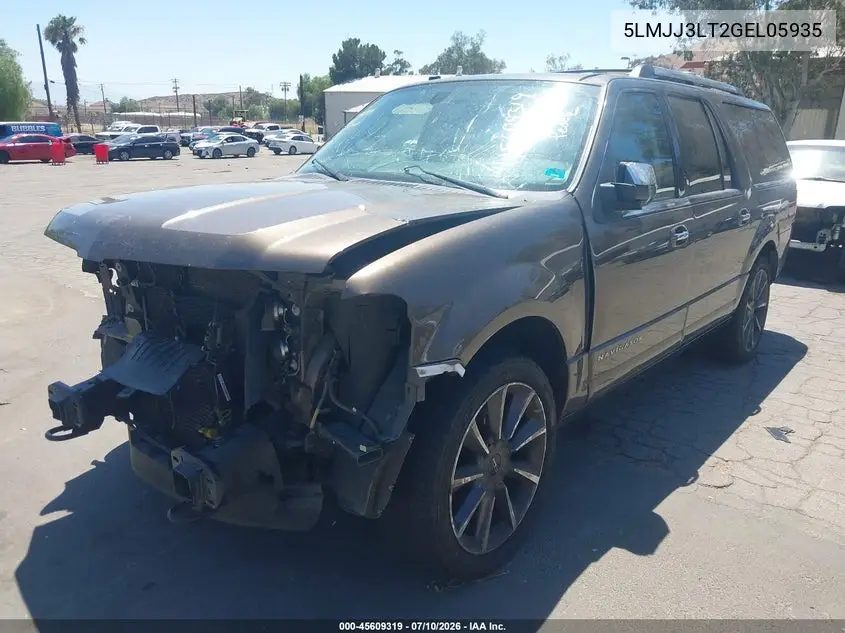 2016 Lincoln Navigator L Reserve VIN: 5LMJJ3LT2GEL05935 Lot: 45609319