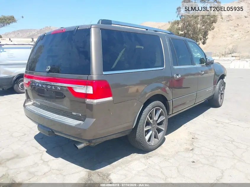 2016 Lincoln Navigator L Reserve VIN: 5LMJJ3LT2GEL05935 Lot: 45609319