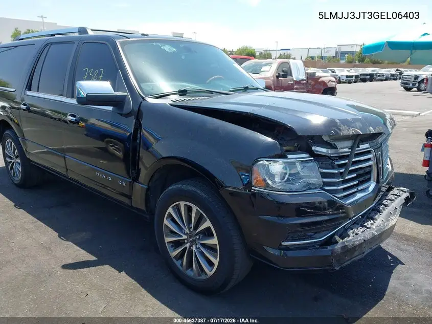2016 Lincoln Navigator L Select VIN: 5LMJJ3JT3GEL06403 Lot: 45637387