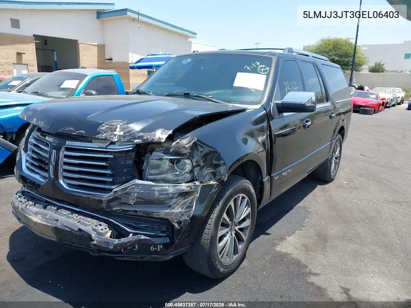 2016 Lincoln Navigator L Select VIN: 5LMJJ3JT3GEL06403 Lot: 45637387