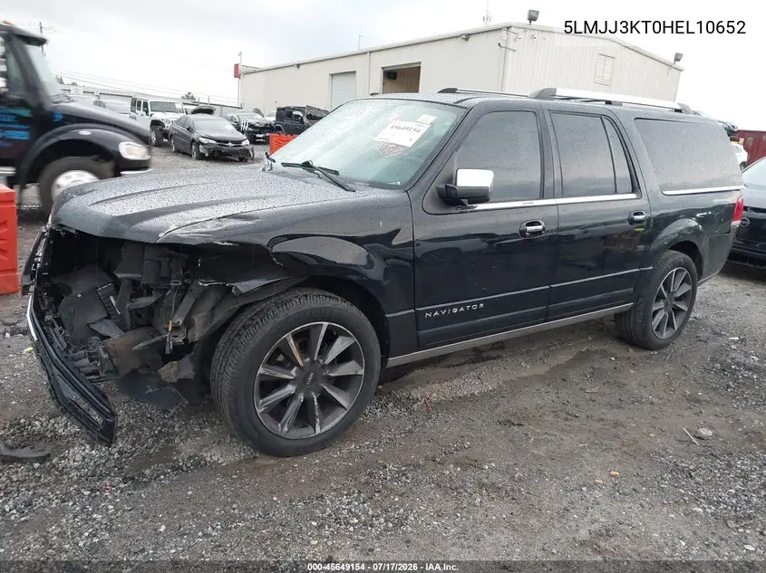 2017 Lincoln Navigator L Reserve VIN: 5LMJJ3KT0HEL10652 Lot: 45649154