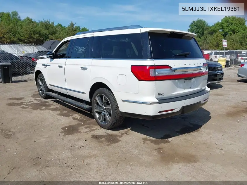 2019 Lincoln Navigator L Reserve VIN: 5LMJJ3LTXKEL19381 Lot: 45236429
