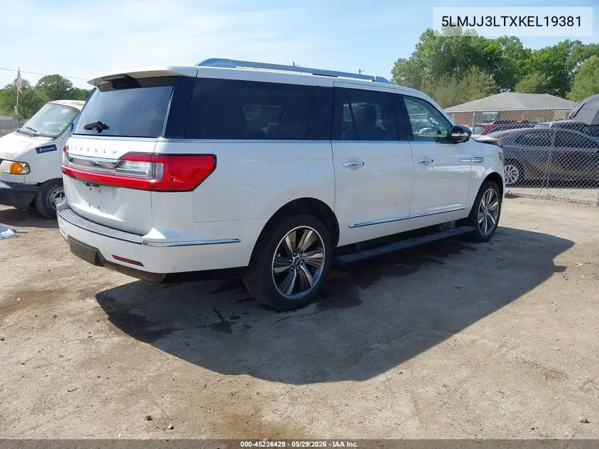 2019 Lincoln Navigator L Reserve VIN: 5LMJJ3LTXKEL19381 Lot: 45236429
