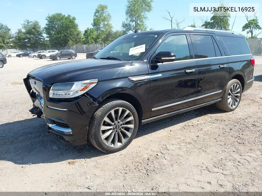 2019 Lincoln Navigator L Select VIN: 5LMJJ3JT5KEL16925 Lot: 45316504