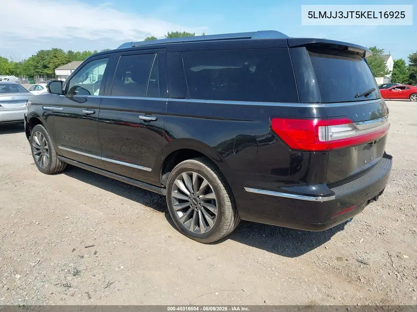 2019 Lincoln Navigator L Select VIN: 5LMJJ3JT5KEL16925 Lot: 45316504