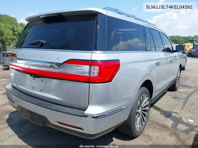 2019 Lincoln Navigator L Reserve VIN: 5LMJJ3LT4KEL04262 Lot: 45538780
