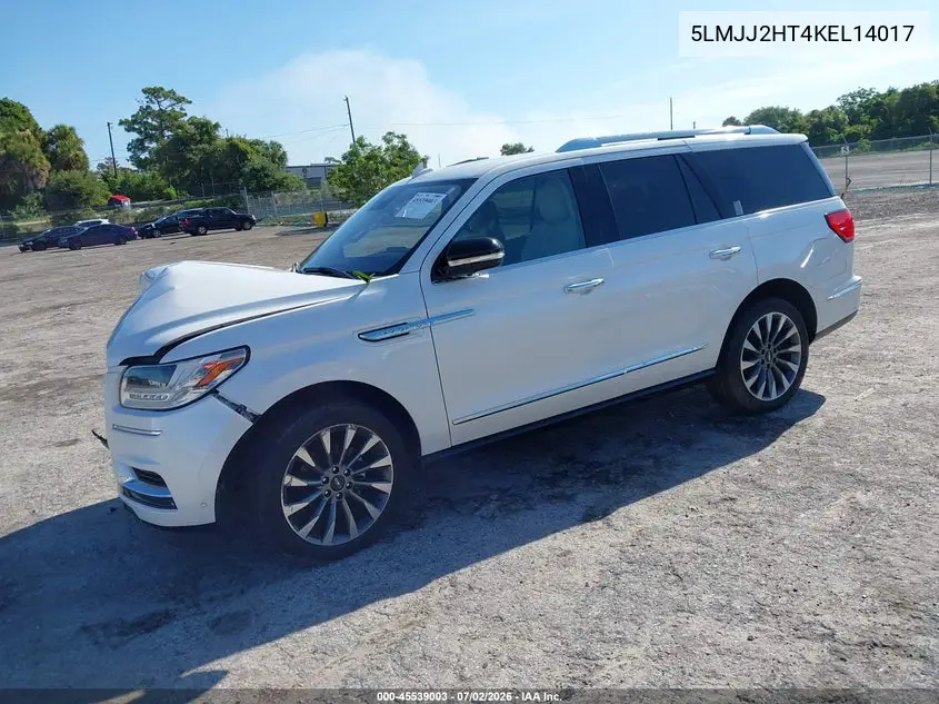 2019 Lincoln Navigator Select VIN: 5LMJJ2HT4KEL14017 Lot: 45539003