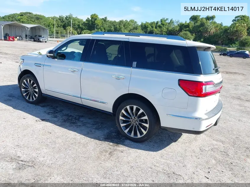 2019 Lincoln Navigator Select VIN: 5LMJJ2HT4KEL14017 Lot: 45539003