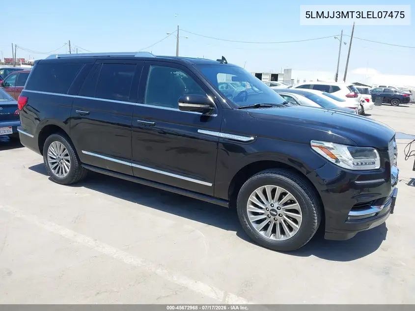 2020 Lincoln Navigator Standard L VIN: 5LMJJ3MT3LEL07475 Lot: 45672968