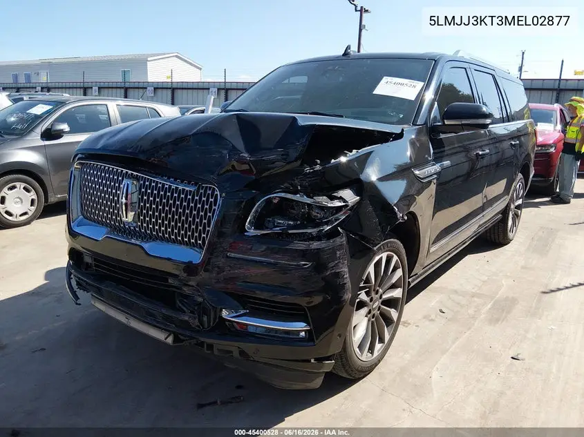 2021 Lincoln Navigator Reserve L VIN: 5LMJJ3KT3MEL02877 Lot: 45400528
