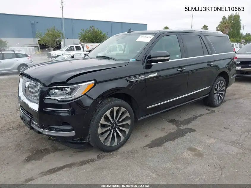 2022 Lincoln Navigator Reserve L VIN: 5LMJJ3KT0NEL10663 Lot: 45526433