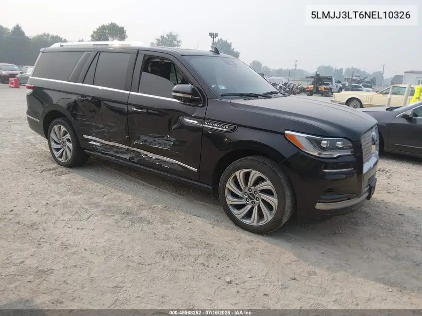 2022 Lincoln Navigator Reserve L VIN: 5LMJJ3LT6NEL10326 Lot: 45568252