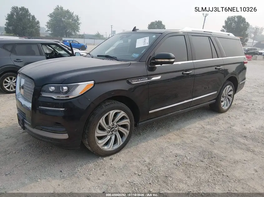 2022 Lincoln Navigator Reserve L VIN: 5LMJJ3LT6NEL10326 Lot: 45568252