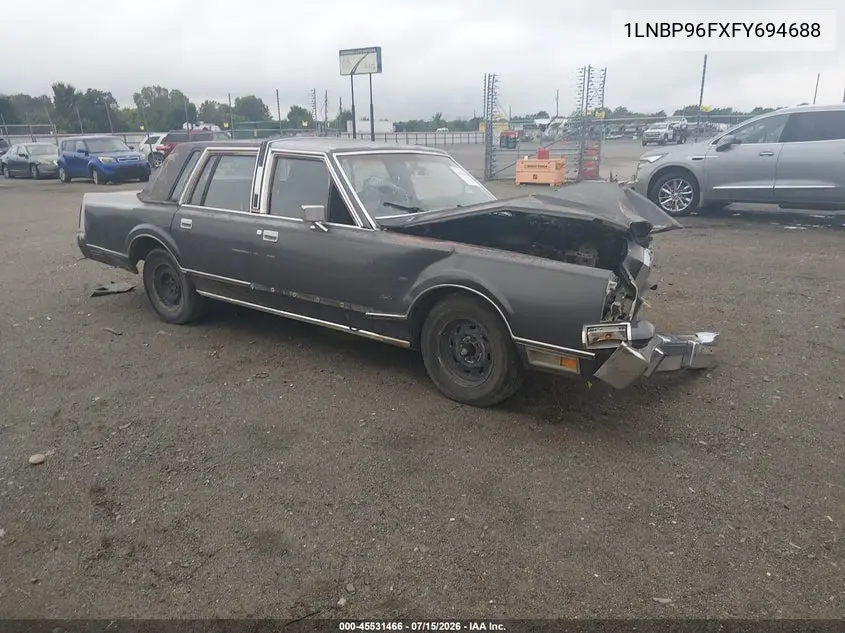 1985 Lincoln Town Car VIN: 1LNBP96FXFY694688 Lot: 45531466