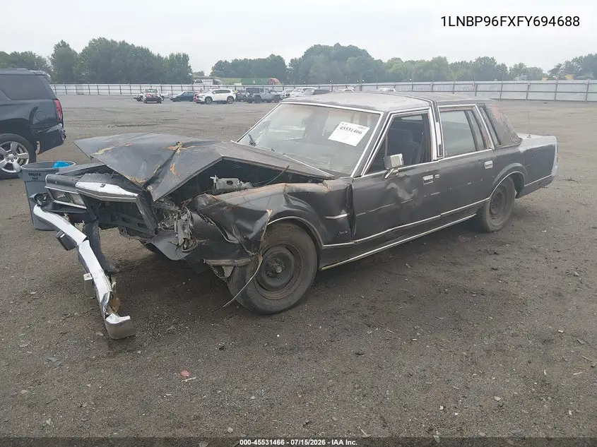 1985 Lincoln Town Car VIN: 1LNBP96FXFY694688 Lot: 45531466