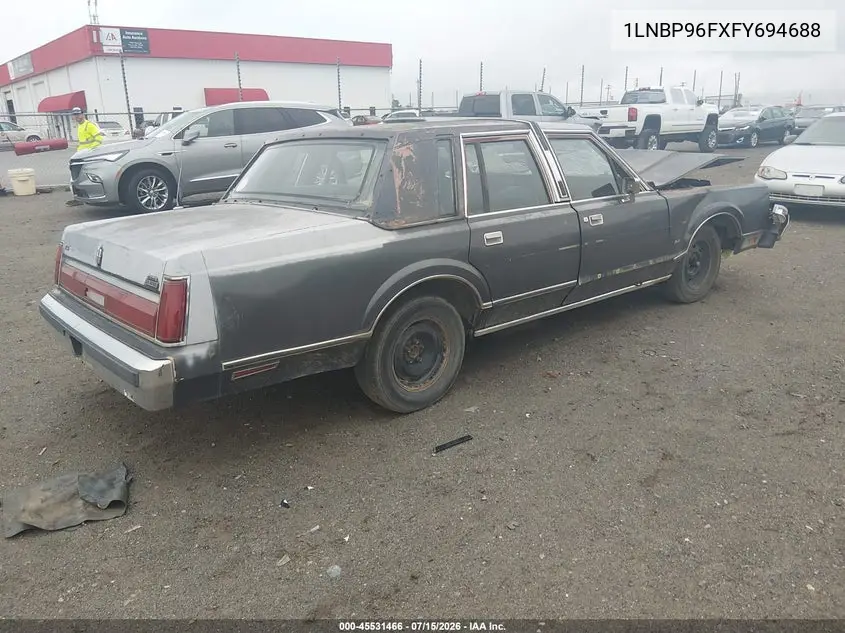 1985 Lincoln Town Car VIN: 1LNBP96FXFY694688 Lot: 45531466