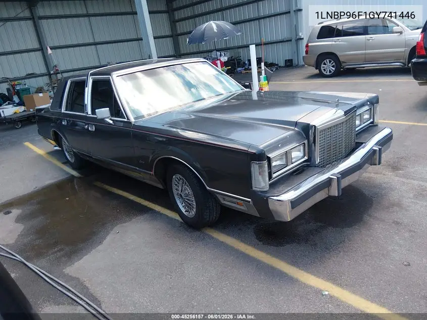 1986 Lincoln Town Car VIN: 1LNBP96F1GY741446 Lot: 45256157