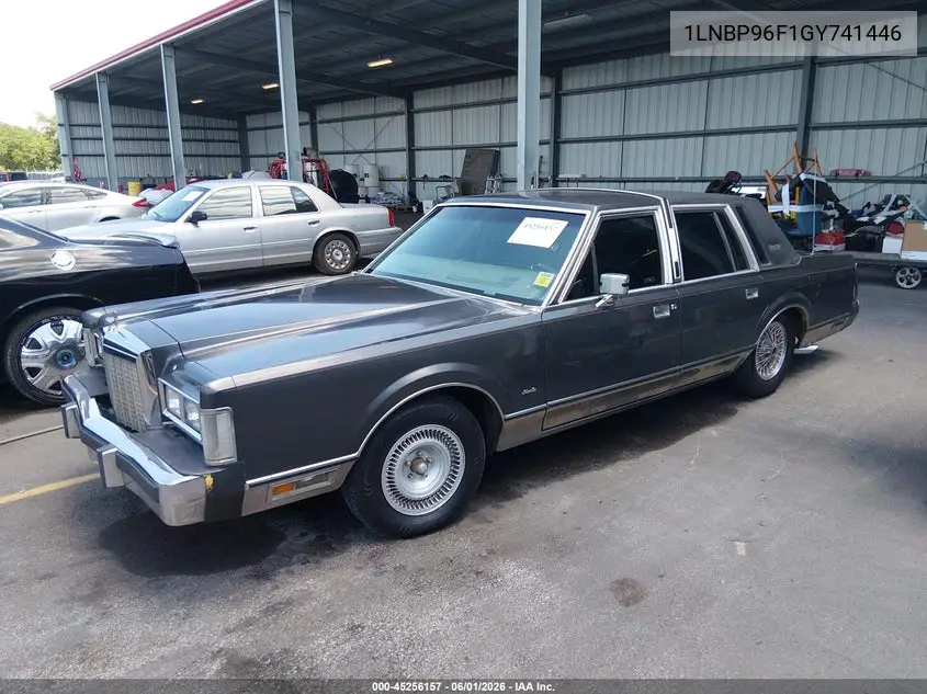 1986 Lincoln Town Car VIN: 1LNBP96F1GY741446 Lot: 45256157
