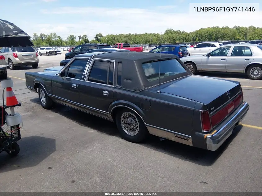 1986 Lincoln Town Car VIN: 1LNBP96F1GY741446 Lot: 45256157