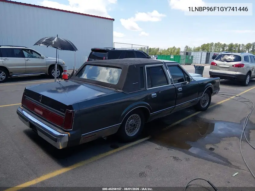 1986 Lincoln Town Car VIN: 1LNBP96F1GY741446 Lot: 45256157