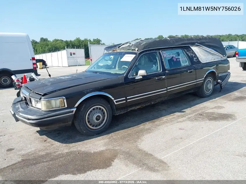 1992 Lincoln Town Car Executive VIN: 1LNLM81W5NY756026 Lot: 45583952